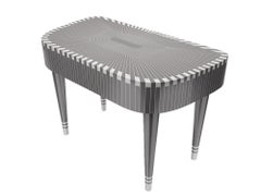 Paris Bureau Gray and White Study Desk Writing Table by Matteo Cibic