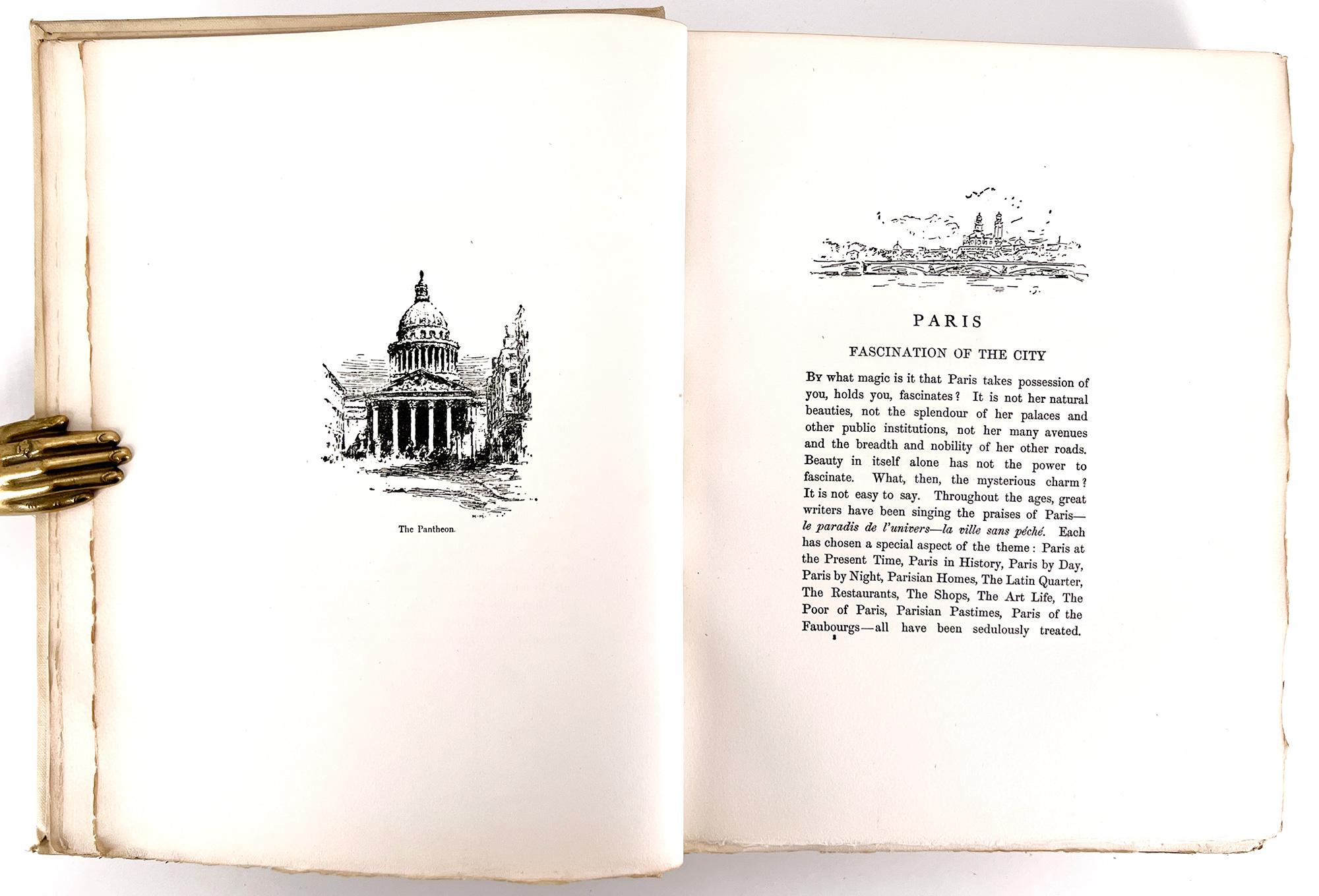 PARIS, by Mortimer and Dorothy MENPES – 1909, illustrated In Excellent Condition For Sale In Middletown, NY