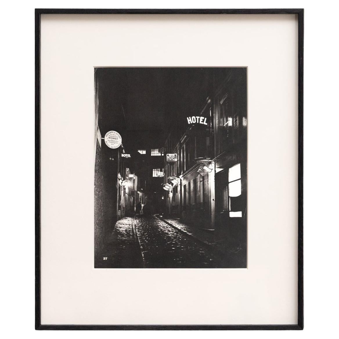 Paris by Night: Brassai's Rare Heliogravure Test Framed Print For Sale