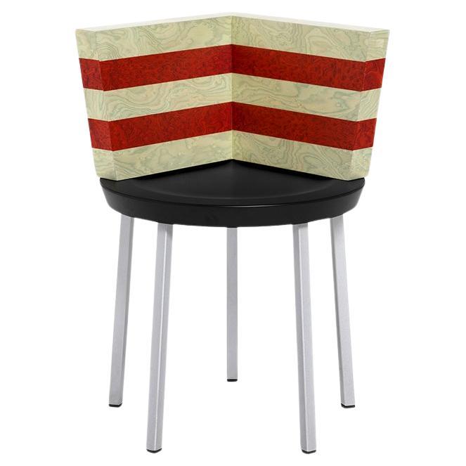 Paris Chair in Veneer and Metal by Martine Bedin for Memphis Milano Collection For Sale