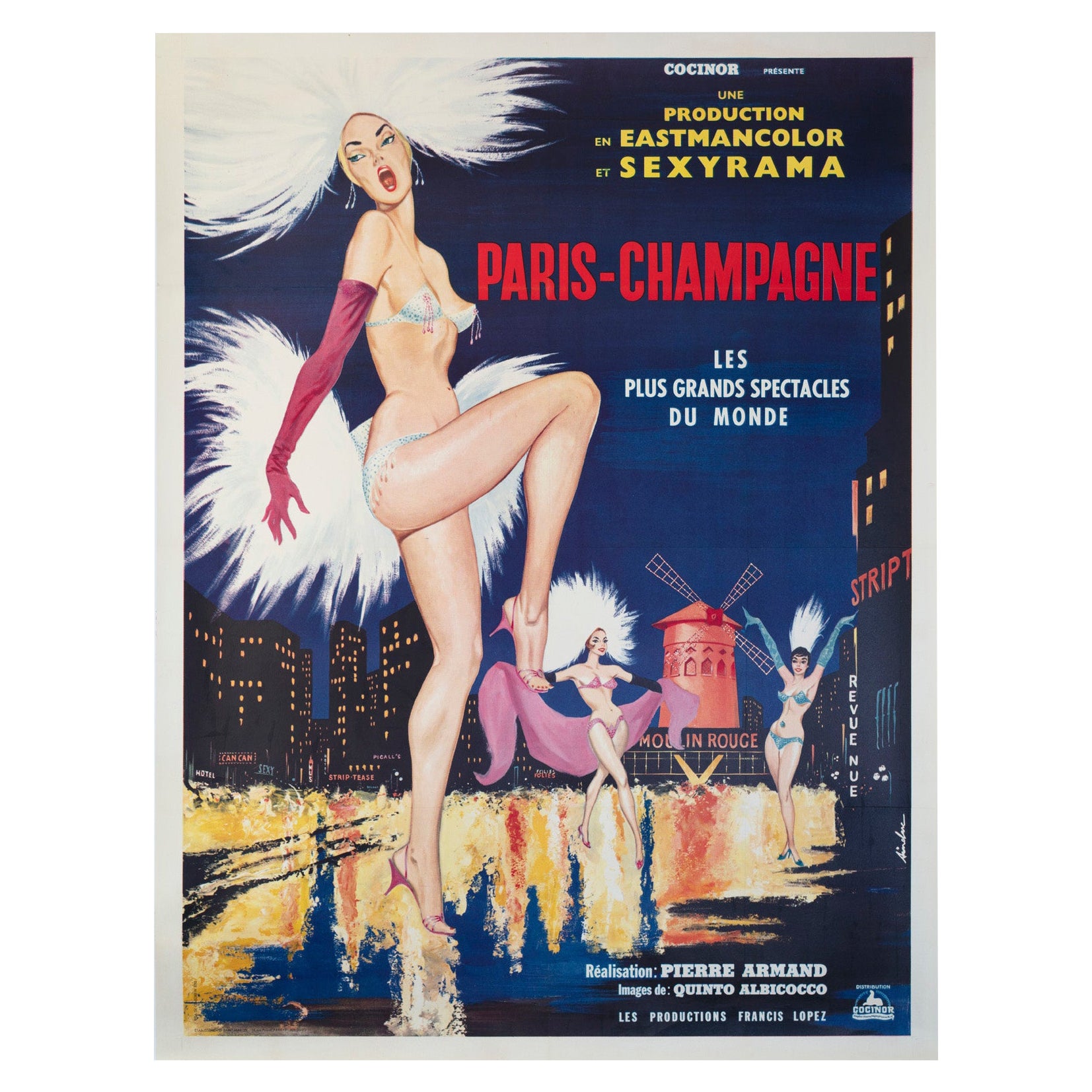 Paris Champagne 1964 Affiche du grand film français, Sinclare en vente