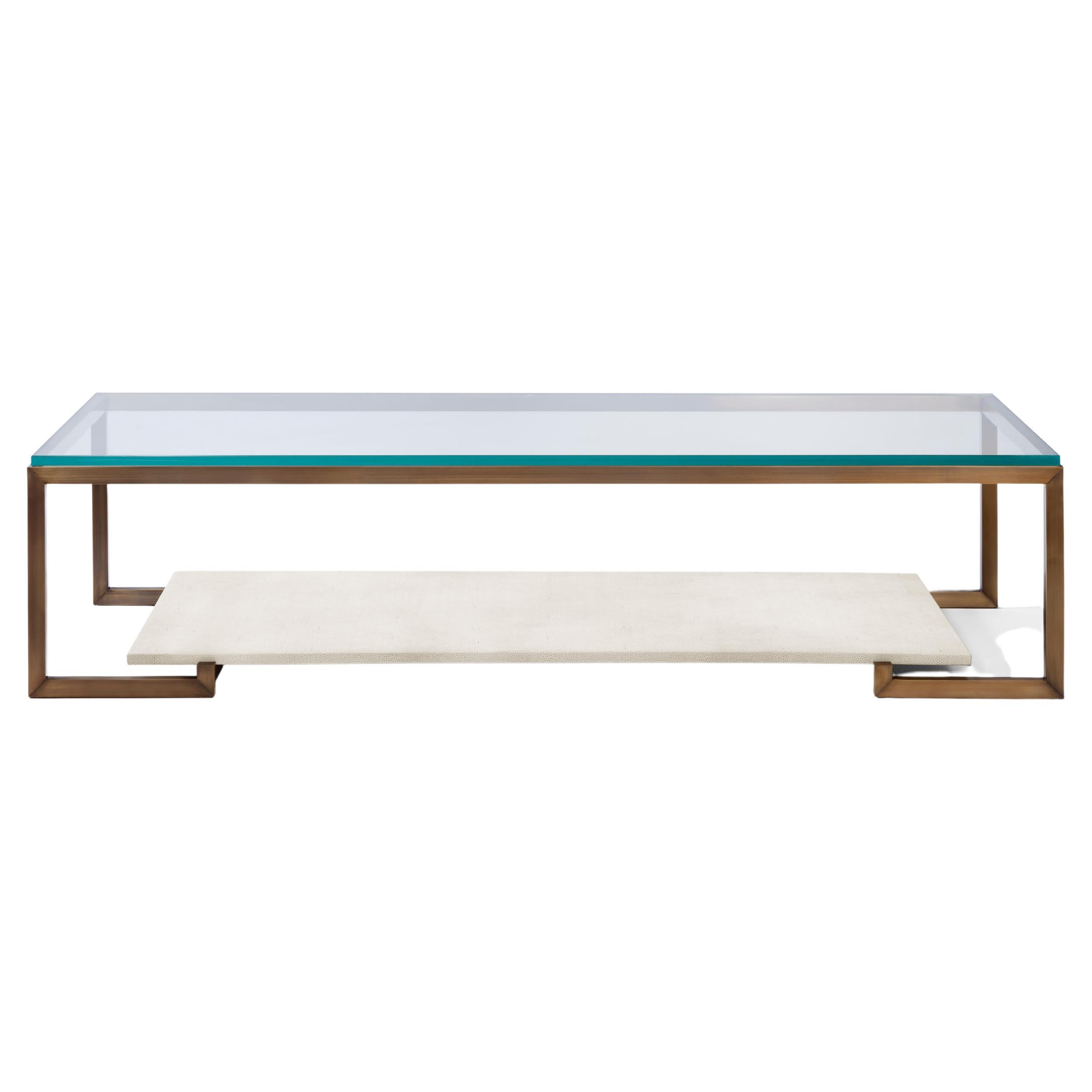 Paris Cocktail Table in Metal, Stone and Glass
