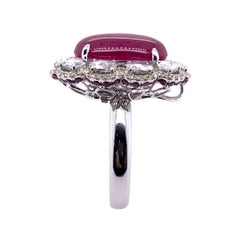 Paris Craft House 11.08 Carat Burma Ruby Diamond Ring/Pendant in 18 Karat Gold