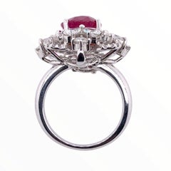 Paris Craft House 11.19 Carat GRS Ruby Diamond Ring/Pendant in 18 Karat Gold