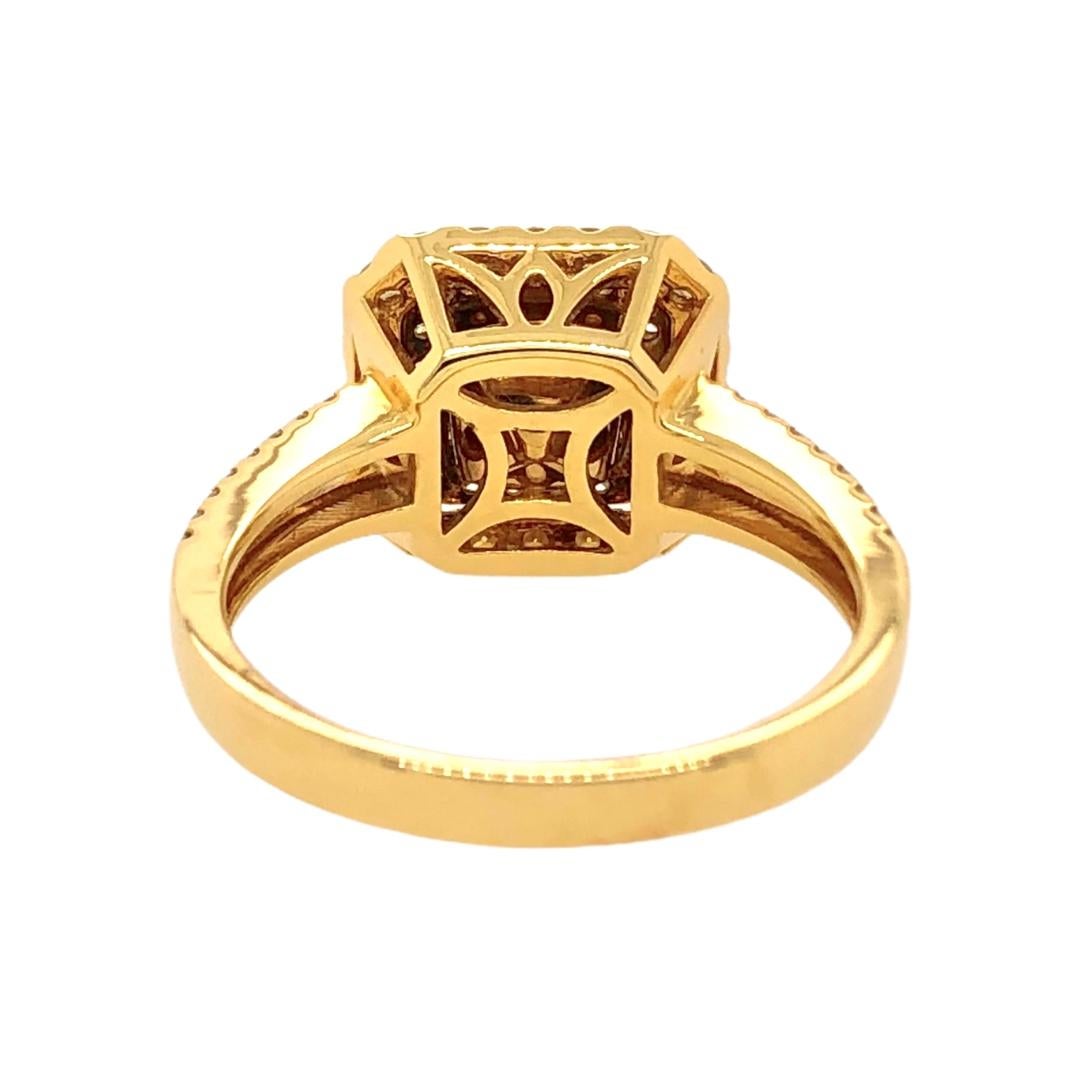 Paris Craft House 1.12 Carat Yellow Diamond Ring in 18 Karat Yellow Gold In New Condition For Sale In Hong Kong, HK