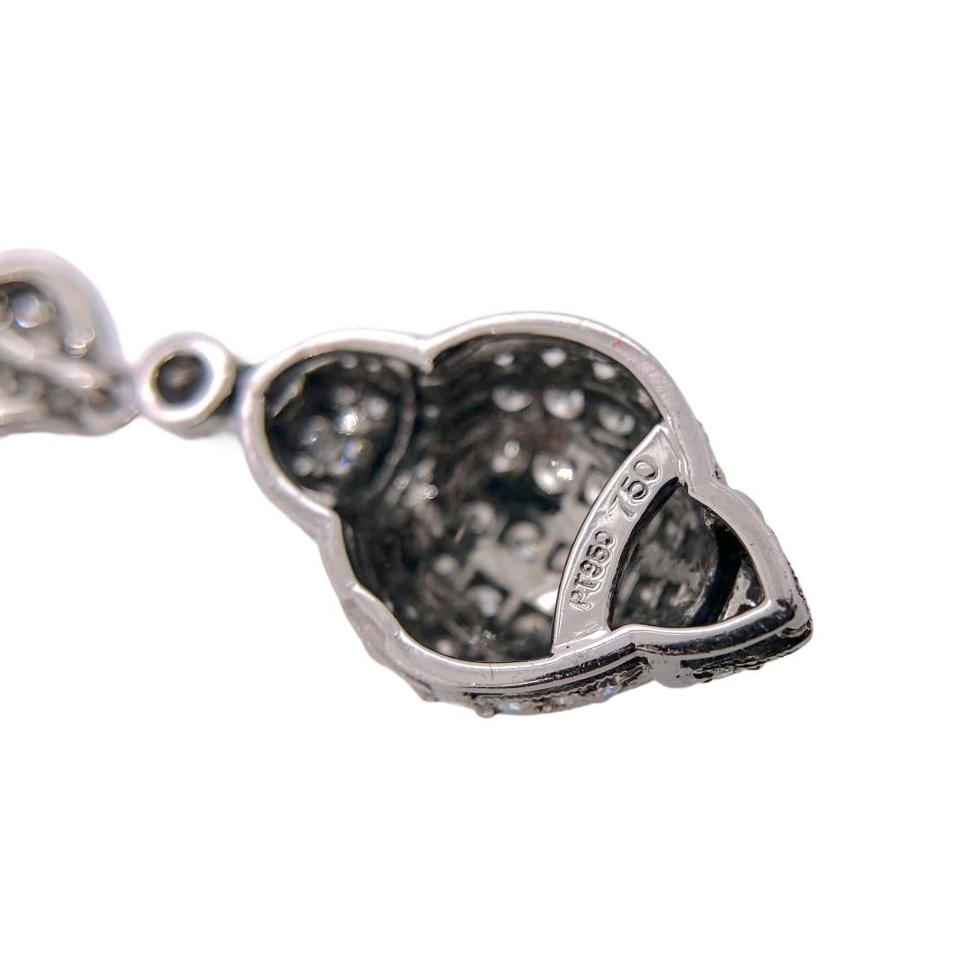 Women's or Men's Paris Craft House 2.16 Carat GRS Emerald Diamond Brooch/Pendant in Platinum For Sale