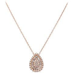 Paris Craft House Diamond Cluster Pendant in 18 Karat Rose Gold