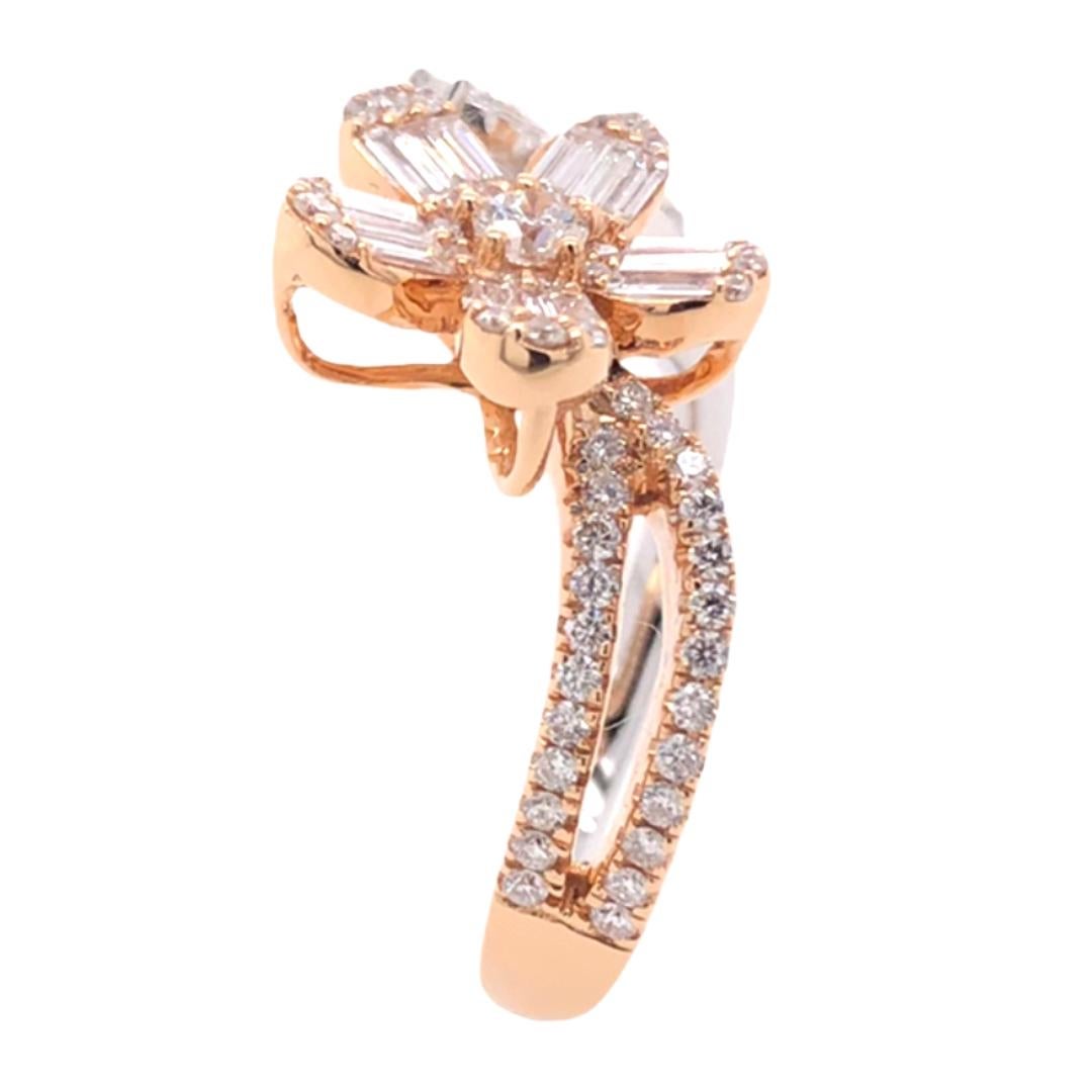 PARIS Craft House Diamond Floral Ring

- 81 Mixed-cut Diamonds/1.00ct
- 18K White/Rose Gold/5.74g

Designed and crafted at PARIS Craft House.