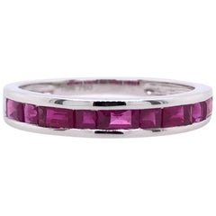 Paris Craft House Ruby Ring in 18 Karat White Gold