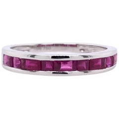 Paris Craft House Ruby Ring in 18 Karat White Gold