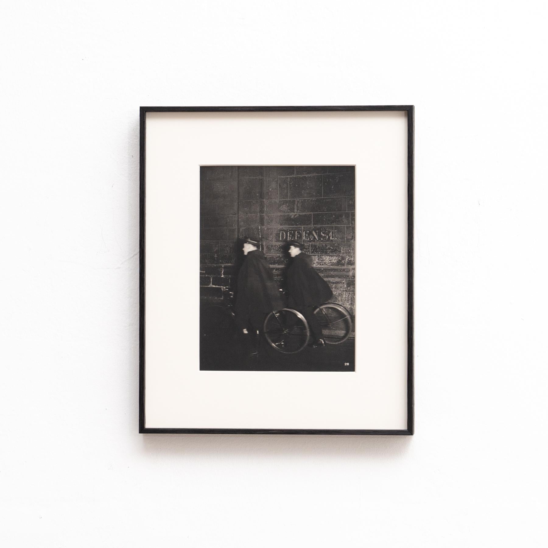 Capture the essence of 1930s Paris with this rare framed heliogravure photography by Brassai, showcasing mesmerizing scenes from his iconic book 