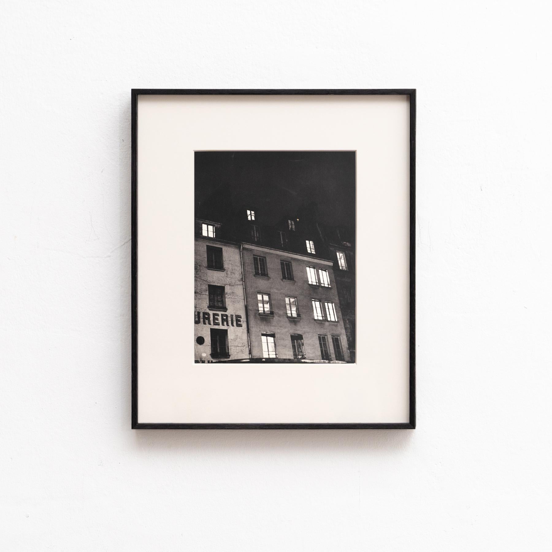 Capture the essence of 1930s Paris with this rare framed heliogravure photography by Brassai, showcasing mesmerizing scenes from his iconic book 