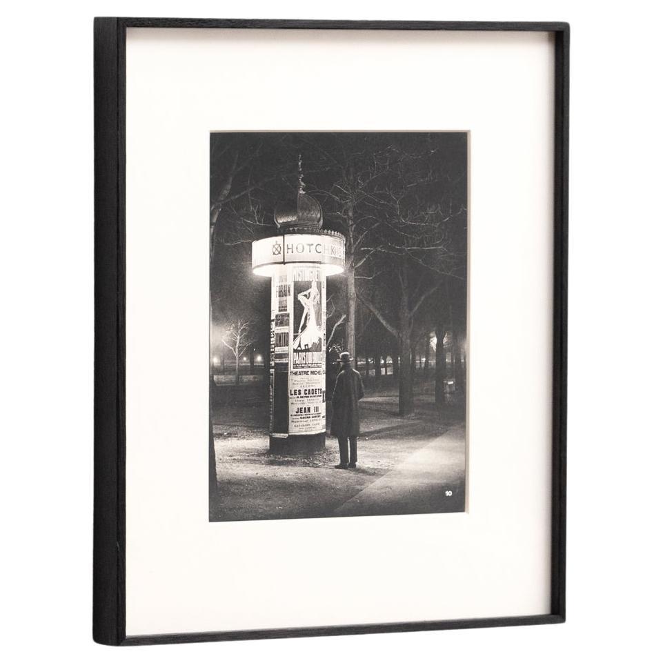 Paris de Nuit: Rare Framed Heliogravure by Brassai, 1933 For Sale