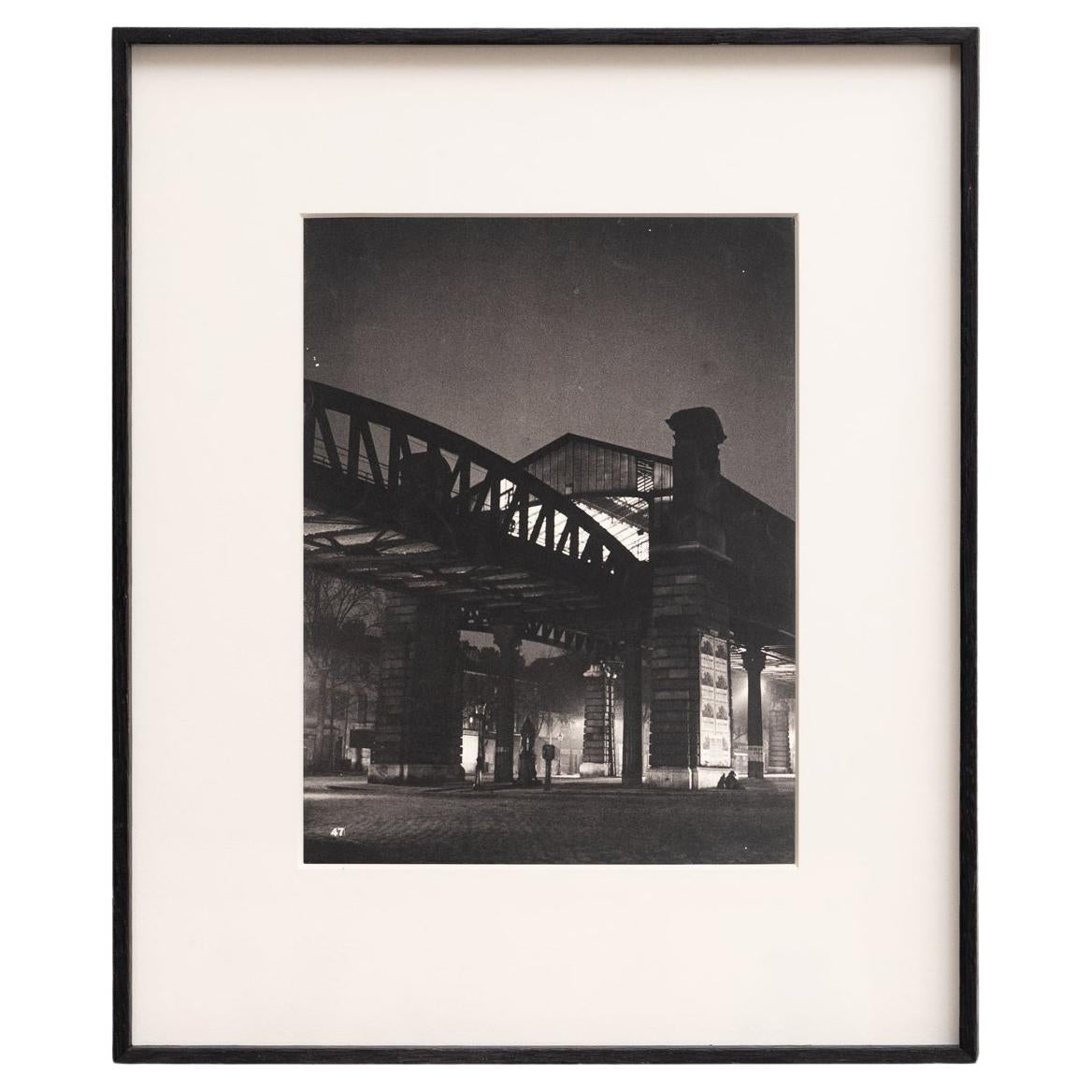 Paris de Nuit: Rare Framed Heliogravure by Brassai, 1933 For Sale