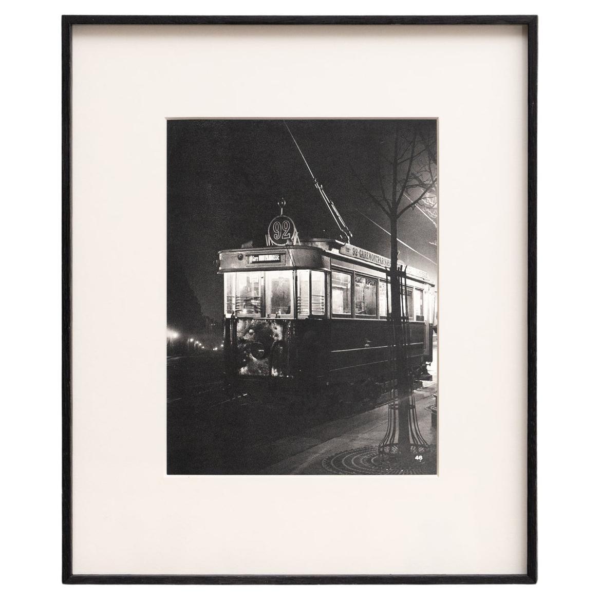 Paris de Nuit : rare héliogravure encadrée par Brassai, 1933