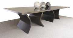 Bent Wood Base Dining Table in Black Walnut