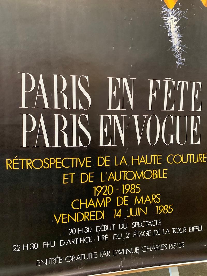 French 'Paris en Fete Paris en Vogue', Original Vintage Fashion Poster, Rene Gruau  For Sale