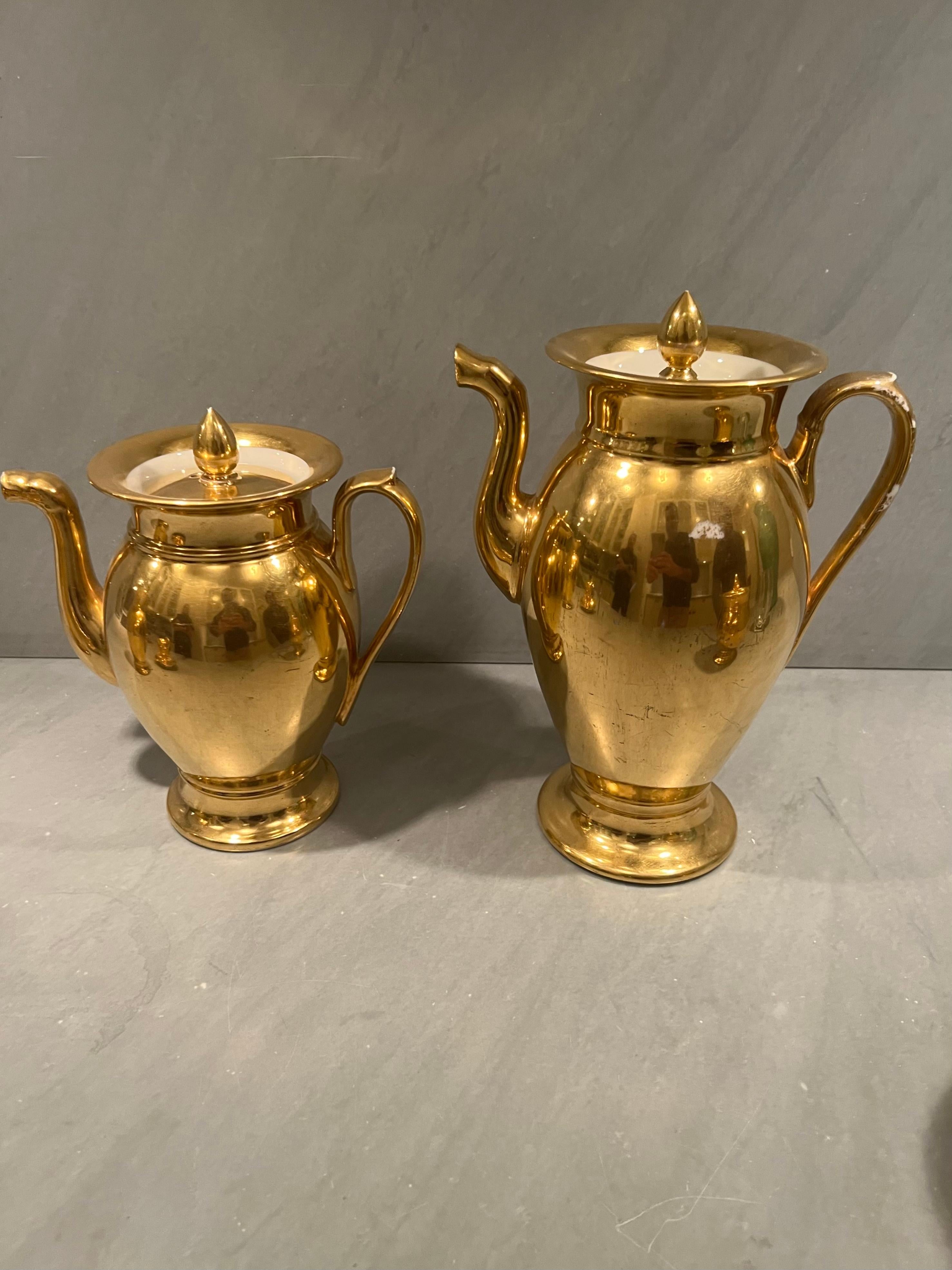 gold plated coffee set