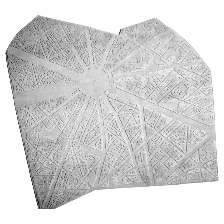 PARIS RUG Hand Knotted Wool and Silk Yarn Heirloom Grade For Sale