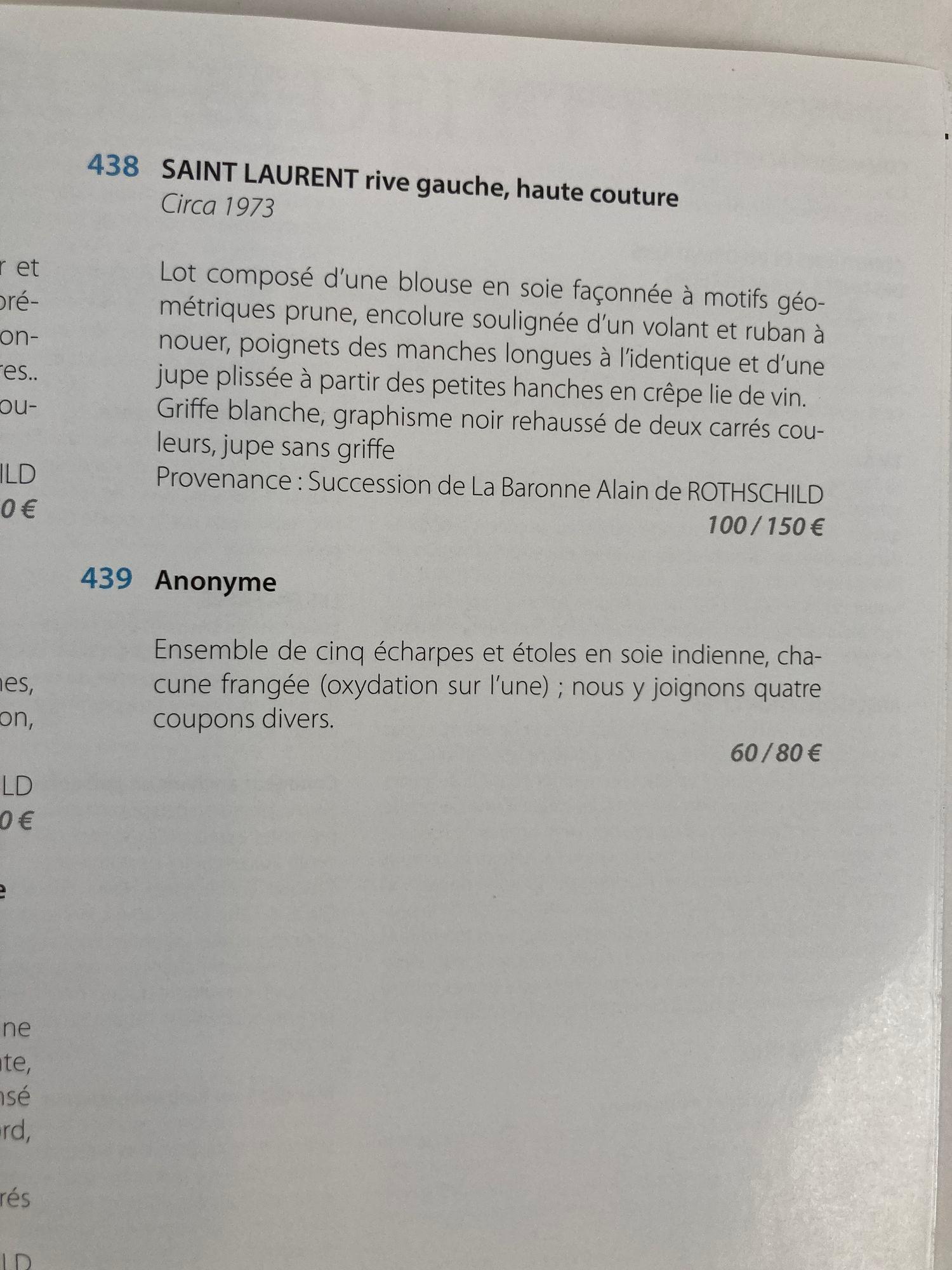 Catalogue des ventes aux enchères de la Haute Couture de Paris 2017 publié par Gros & Delettrez en vente 5