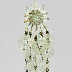 Paris House London Clip On Chandelier Earrings with Glass Aurora Borealis 1960s
