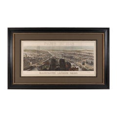 Paris in 1848 Bird's-Eye View, Published by Illustrated London News, Antique Map