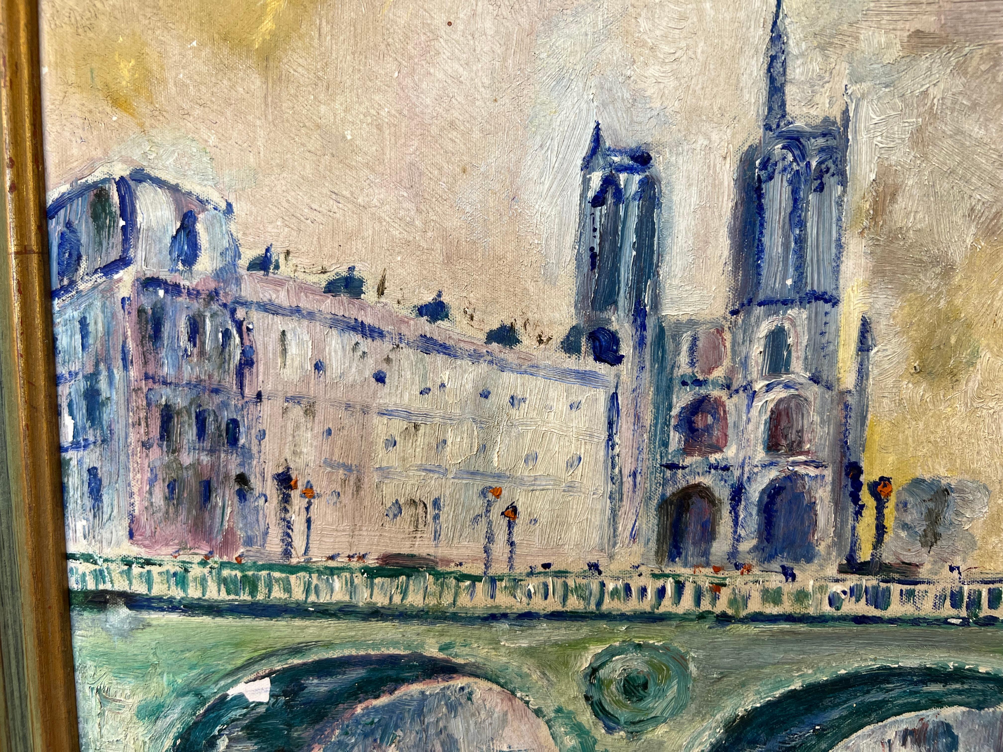 Paris in Oil In Good Condition For Sale In Madison, MS