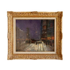 « Paris Le Soir », peinture à l'huile de Paul-Marcel Candies Balmiere