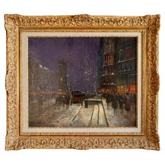« Paris Le Soir », peinture à l'huile de Paul-Marcel Candies Balmiere