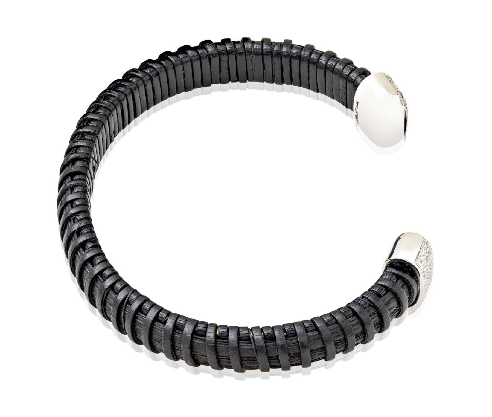Taglio brillante Paris & Lily Bracciale a cesto Nantucket Lightship con oro bianco e diamanti in vendita