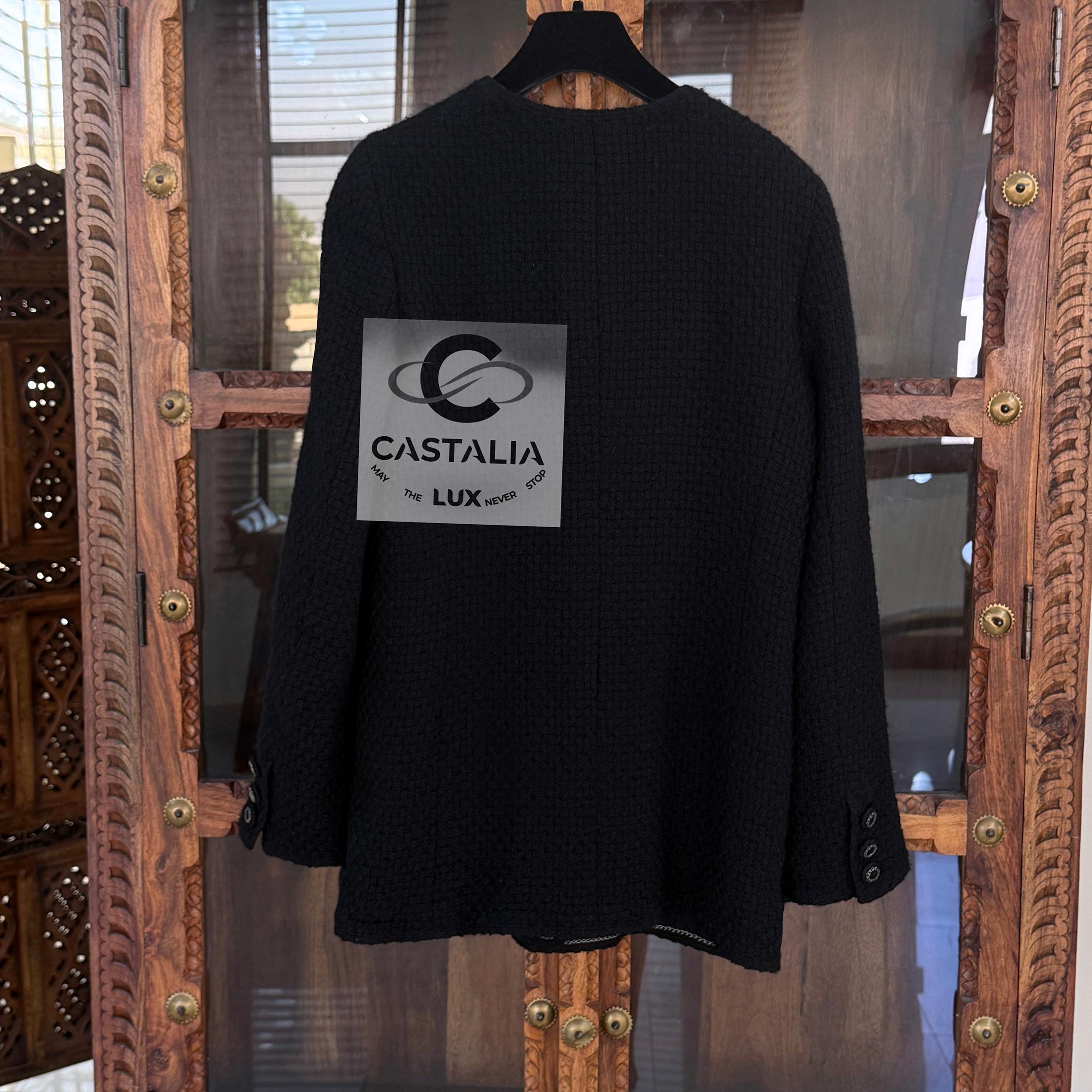 Paris / Londres Artifact  Veste en tweed noir 40 FR en vente 10