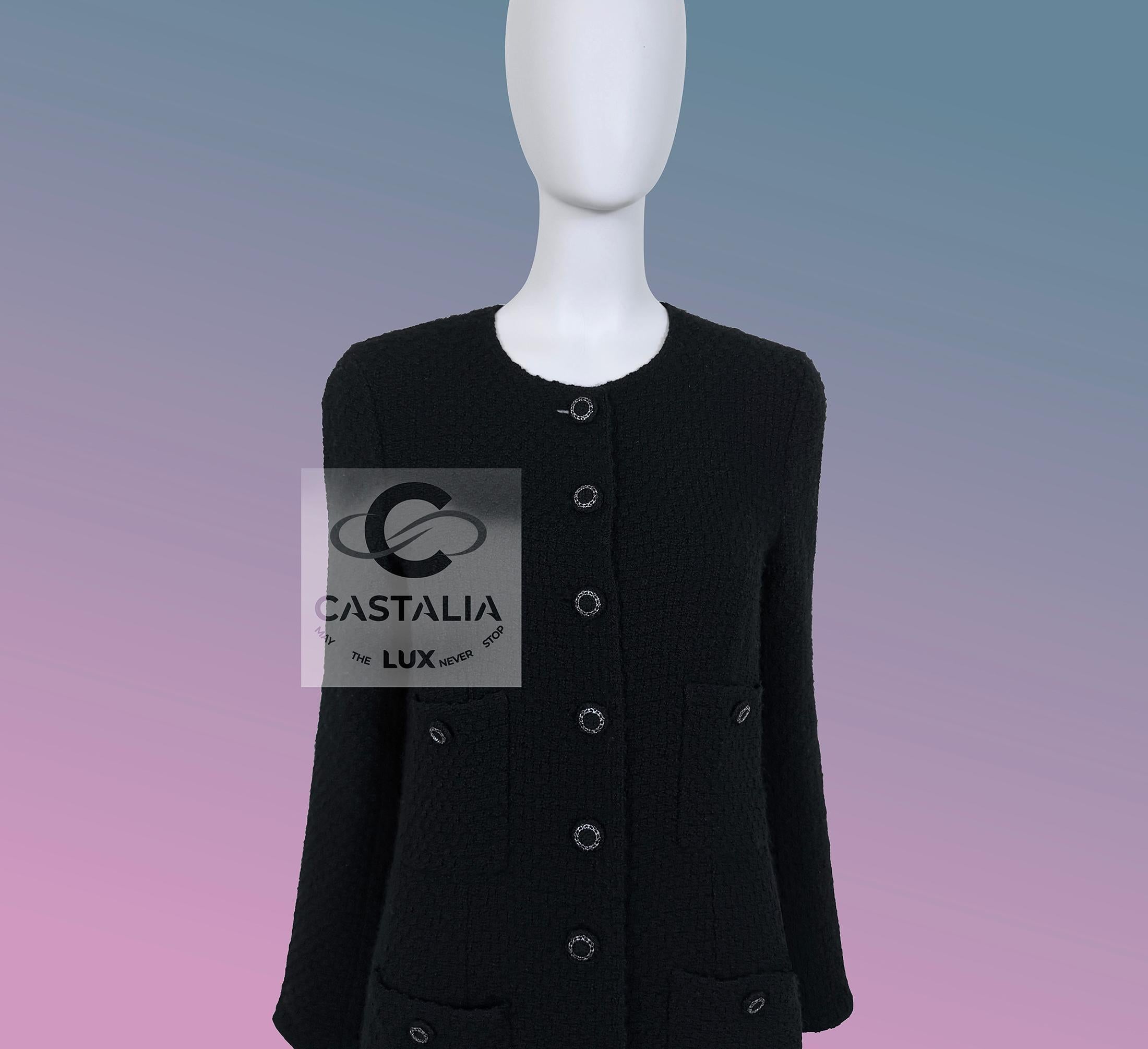 Paris / Londres Artifact  Veste en tweed noir 40 FR Unisexe en vente