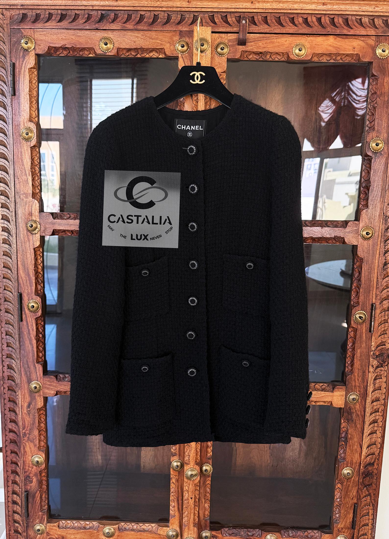 Paris / Londres Artifact  Veste en tweed noir 40 FR en vente 2