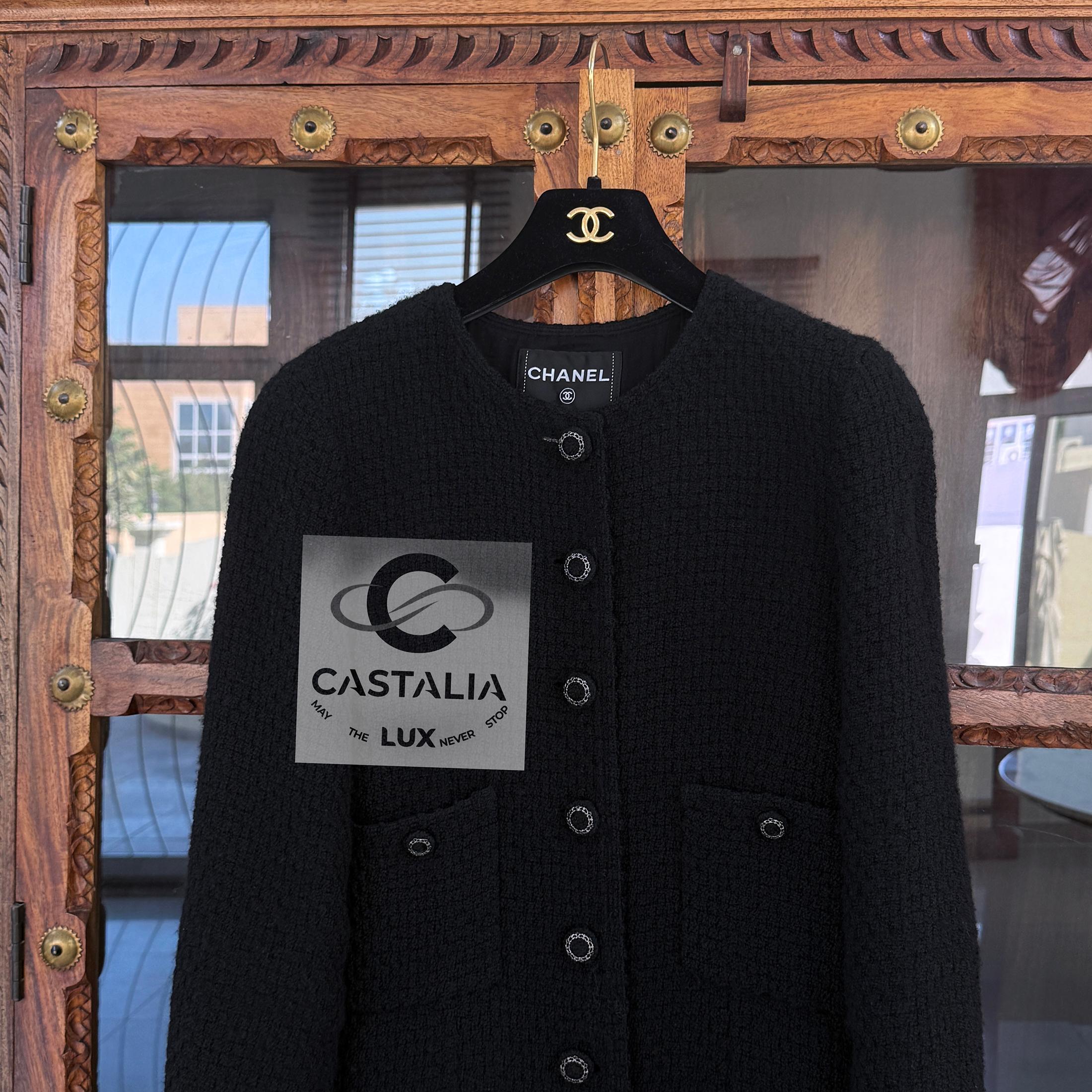 Paris / Londres Artifact  Veste en tweed noir 40 FR en vente 3