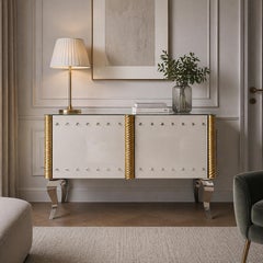 "Paris" Luxurious Cabinet in Murano Glass, hand made and hand engraved