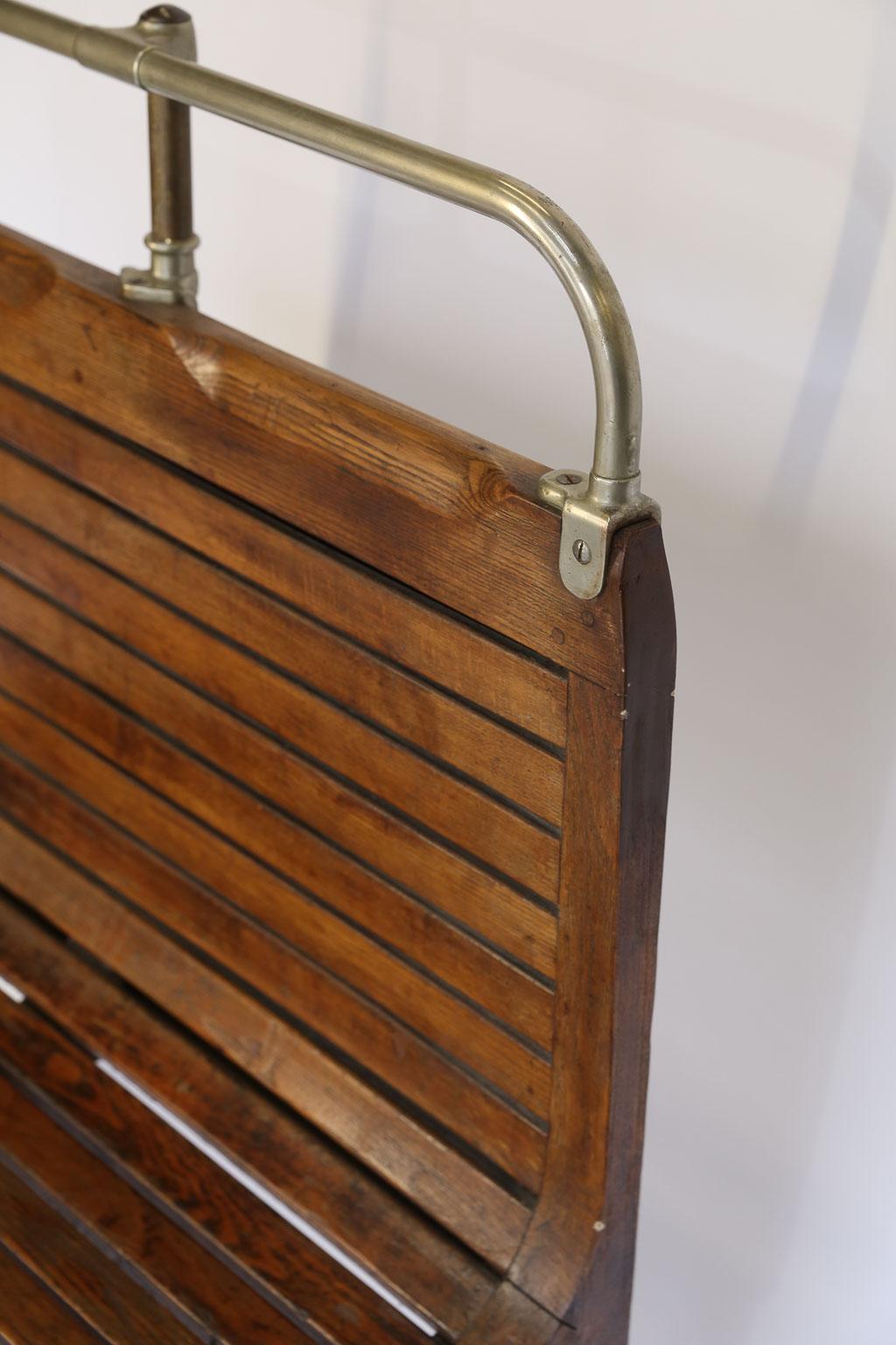 Early 20th Century Paris Metro Car Bench