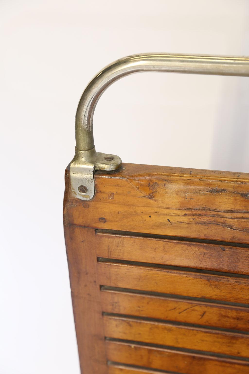 Early 20th Century Paris Metro Car Bench
