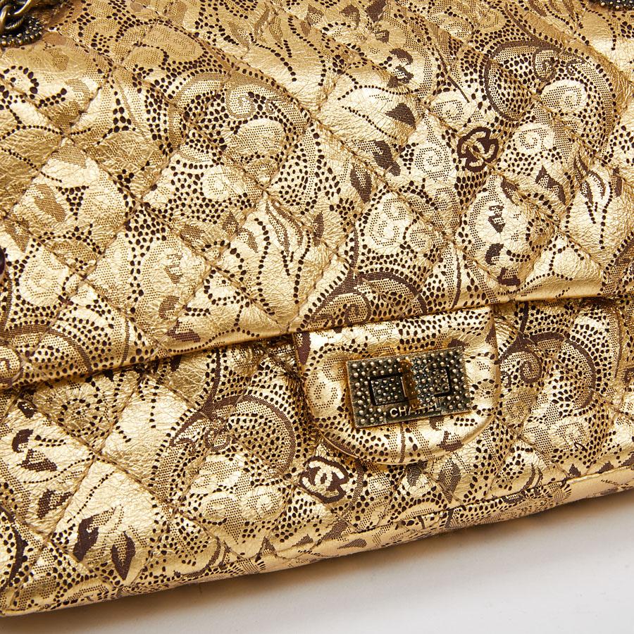 Women's Chanel Pre Fall 2009 Paris Moscow Gold Chanel 2.55 Bag For Sale