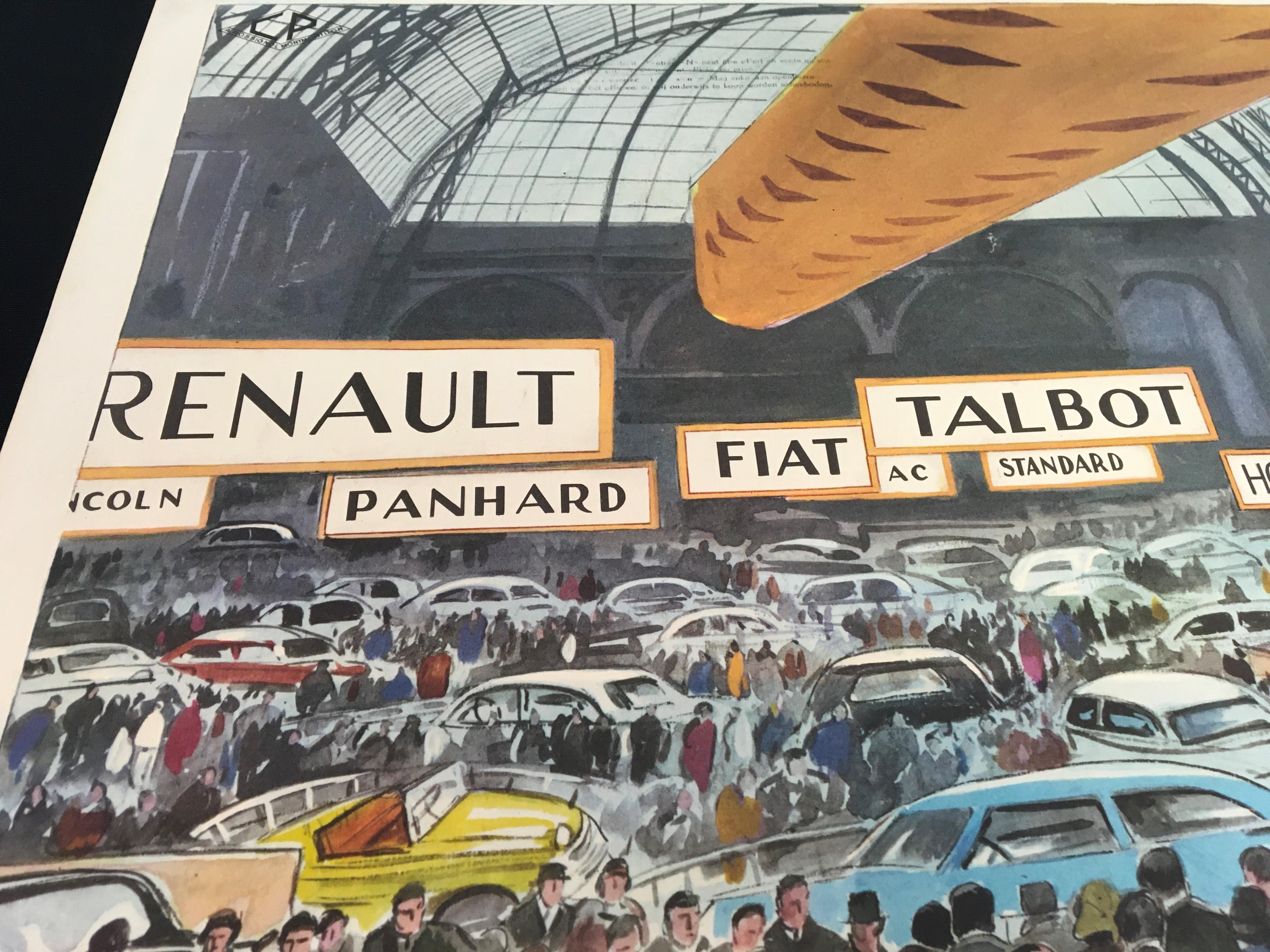 20th Century Paris Motor Show, Grand Palais Paris, Poster, School Chart by Rossignol, France