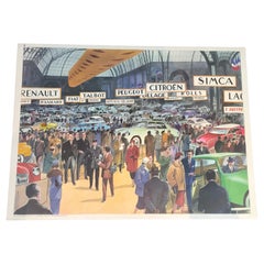 Paris Motor Show, Grand Palais Paris, Poster, School Chart by Rossignol, France