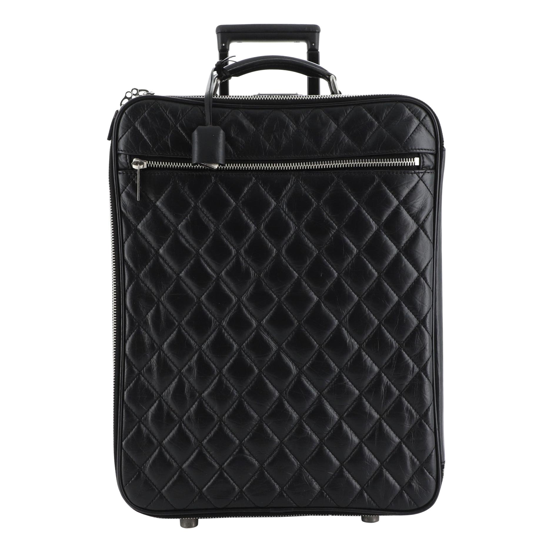 Paris-New York Rolling Trolley Quilted Aged Calfskin