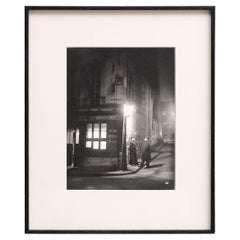 Vintage Paris Nocturne: Brassai's Urban Portrait Framed Heliogravure, circa 1930