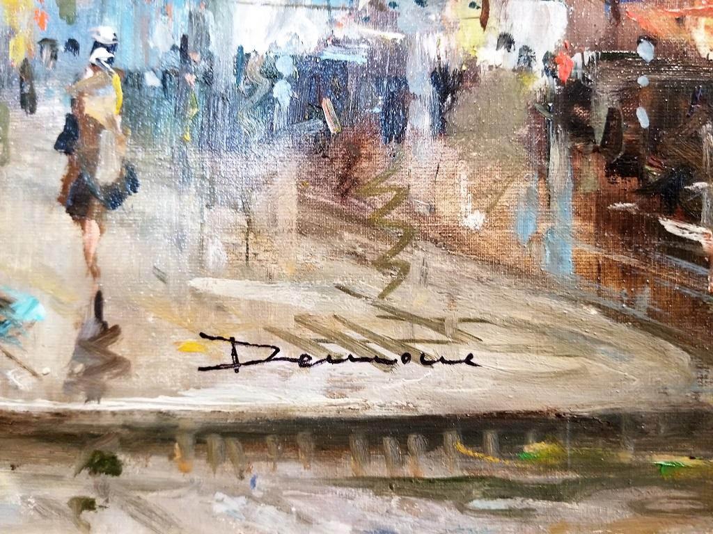 Presenting a gorgeous original painting from Paris of the Notre Dame Cathedral, oil on canvas by Demone.

Stunning piece of artwork by a listed Artist, Pietro Demone.

Originally exhibited (and sold) in the Southwest Gallery in Dallas Texas