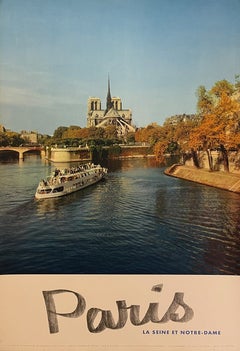 Affiche originale « Paris - Notre-Dame » de Philippe Fronval, 1955