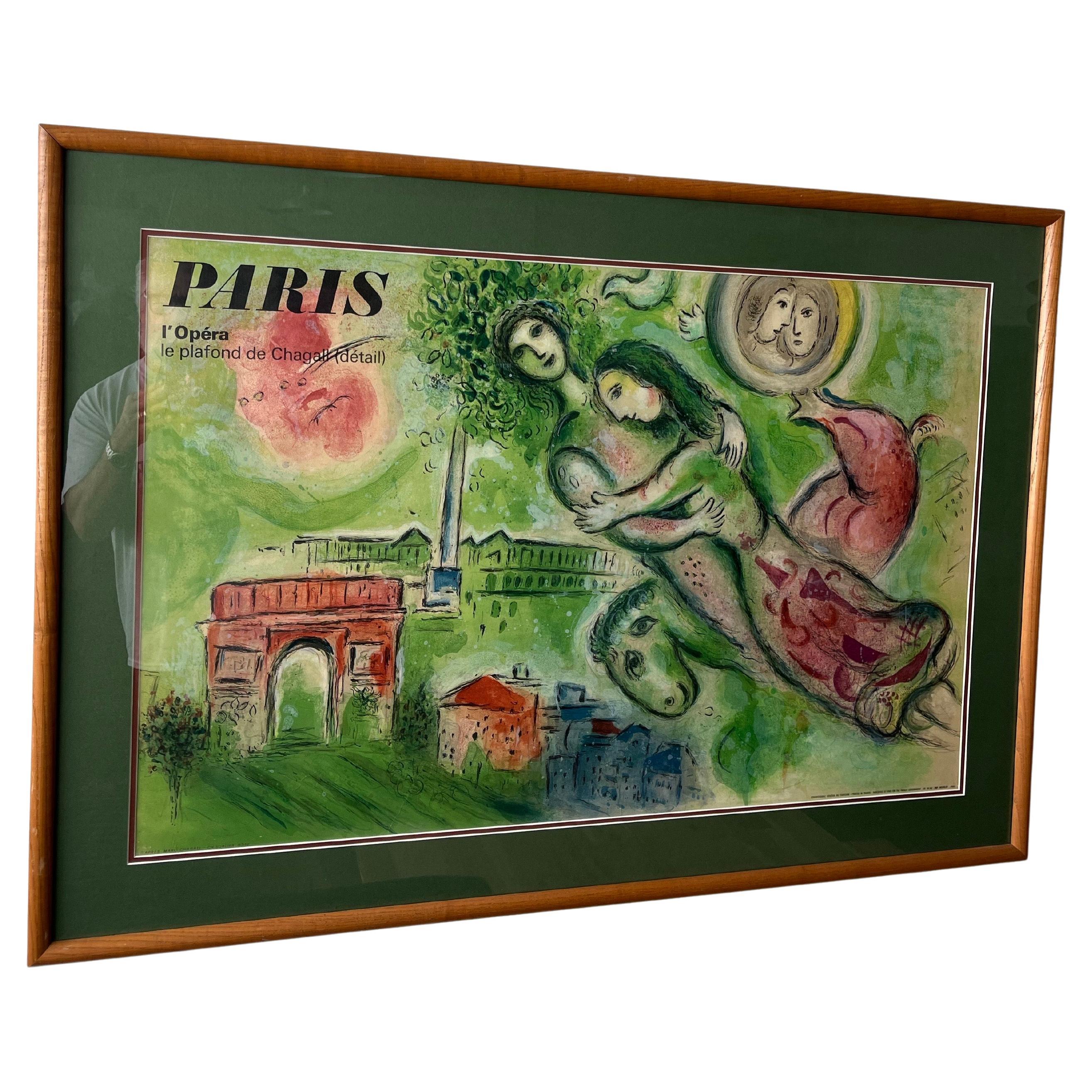 Paris Opera by Marc Chagall Vintage French Travel Poster 1964