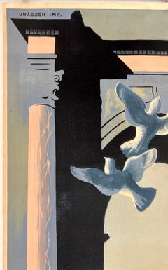 PARIS Original Vintage Antique French Art Deco Travel Tourism Poster CASSANDRE