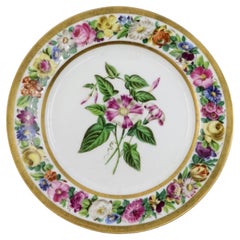 Assiette parisienne, porcelaine française du 19ème siècle