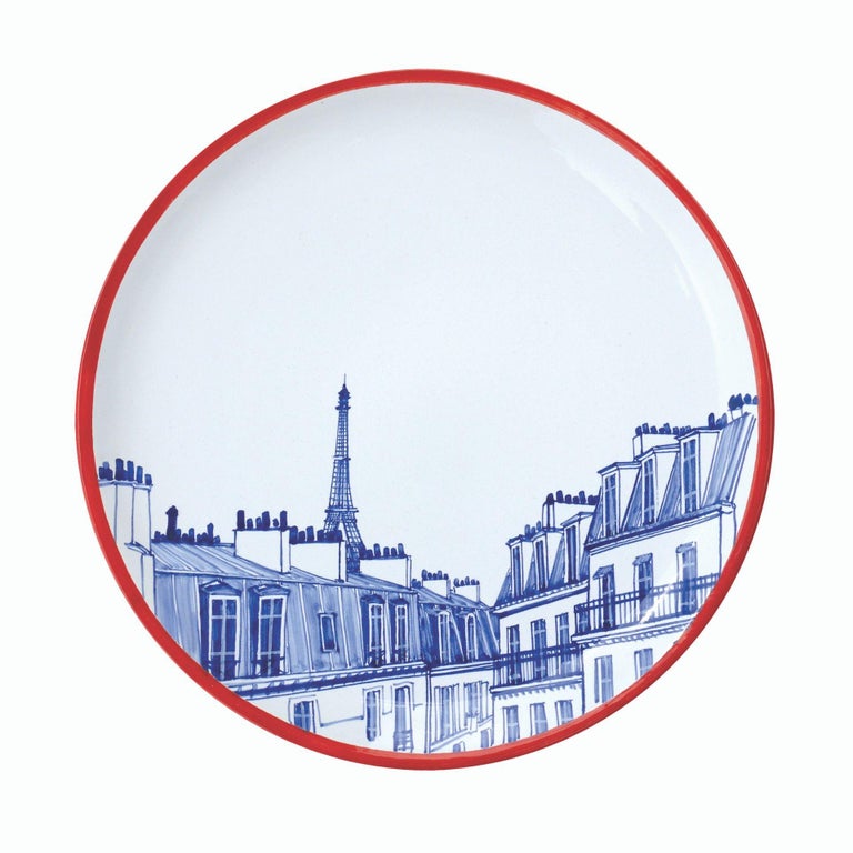 Paris Plate Set, 4 Iconic Rooftops For Sale at 1stDibs