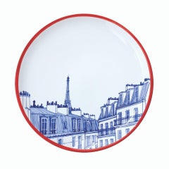 Paris Plate Set, 4 Iconic Rooftops
