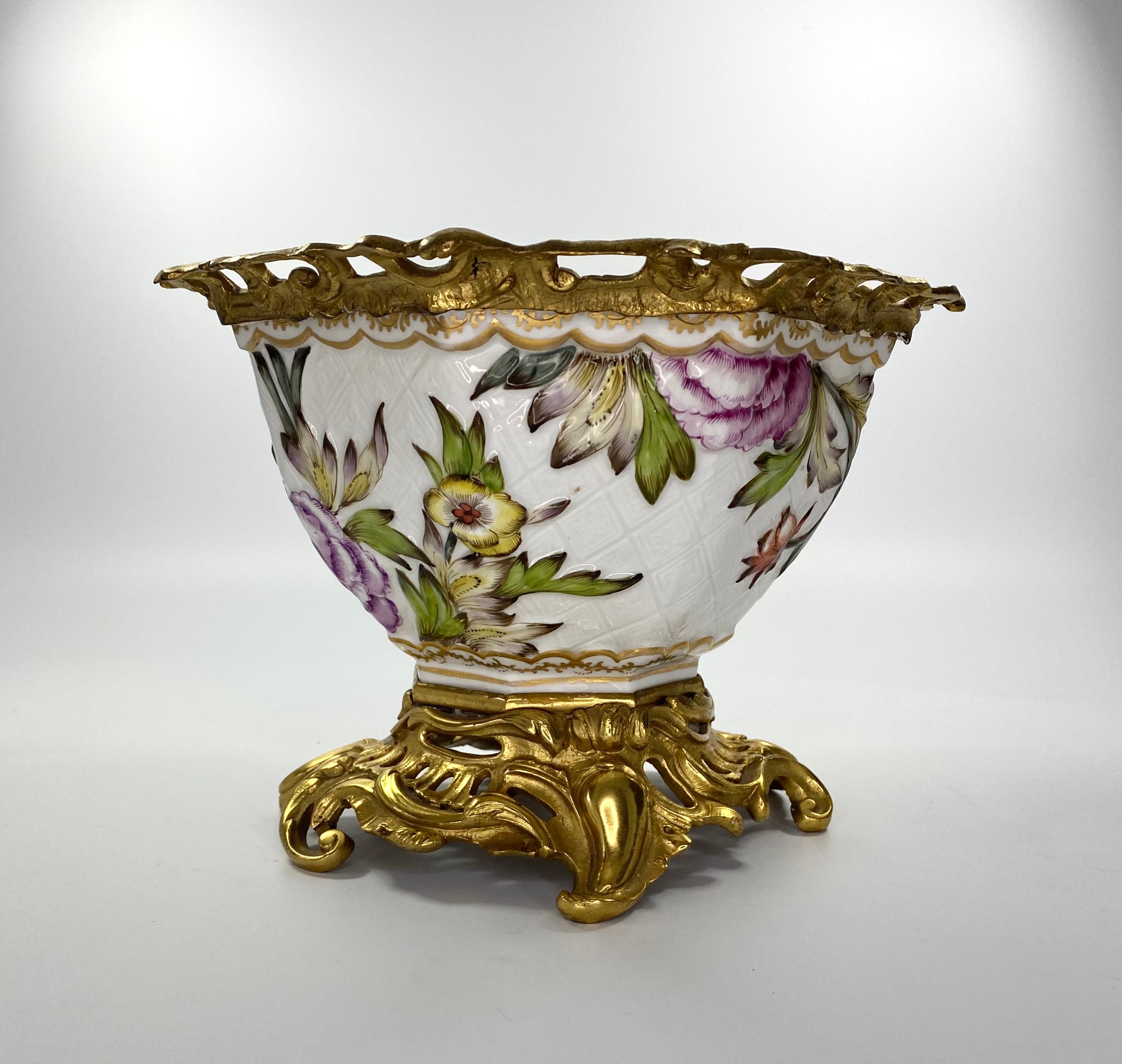 Paris Porcelain Bowl with Ormolu Mounts, circa 1880 6